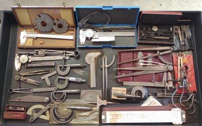 Sale Photo Thumbnail #208: Machinist & Drafting Measuring Tools & Calipers