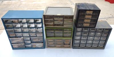 Sale Photo Thumbnail #249: Six Plastic Hardware Organizers