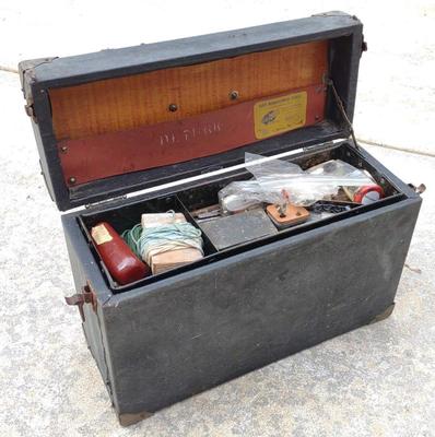 Sale Photo Thumbnail #235: Vintage Tool Box / Chest w/ Tools