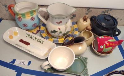 Sale Photo Thumbnail #515: Figural Ceramic Kitchen Pitchers & Serveware