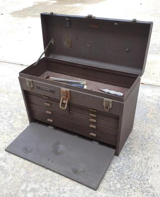Sale Photo Thumbnail #168: Kennedy #520 Machinist Tool Chest / Box w/ Tools