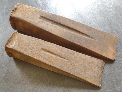 Sale Photo Thumbnail #210: Two Metal Wedge Tools