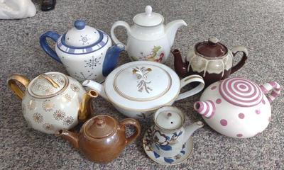 Sale Photo Thumbnail #497: Assorted Ceramic & China Teapots