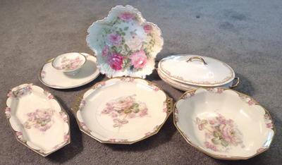 Sale Photo Thumbnail #462: Floral Decorated Porcelain China Serving Pieces