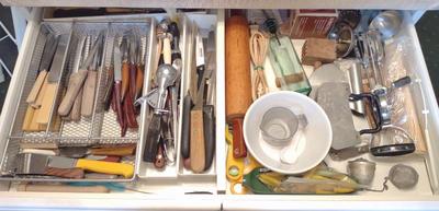 Sale Photo Thumbnail #508: Kitchen Utensils, Knives & Flatware - A