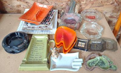Sale Photo Thumbnail #624: Vintage Ash Trays Incl. Japan dog & Haeger