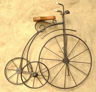 Sale Photo Thumbnail #627: Penny Farthing Metal Bicycle Wall Decor
