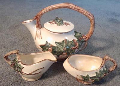 Sale Photo Thumbnail #385: Vintage McCoy Pottery Ivy Tea set