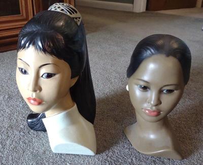 Sale Photo Thumbnail #450: Two Vintage Mid Century Marwal Female Busts