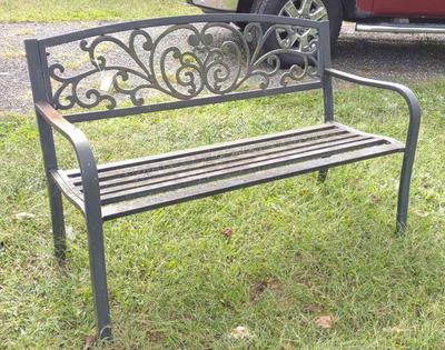 Sale Photo Thumbnail #49: Outdoor Metal Patio / Garden Bench B