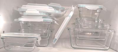 Sale Photo Thumbnail #381: Set of Clear Glass Food Storage Containers