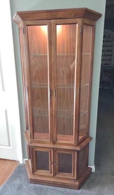 Sale Photo Thumbnail #330: Lighted Glassfront Curio Cabinet