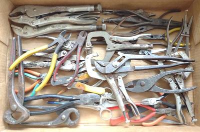 Sale Photo Thumbnail #214: Assorted Pliers & Vice Grips A