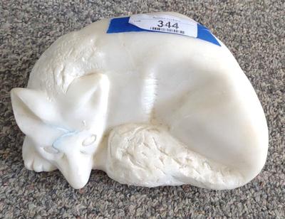 Sale Photo Thumbnail #348: Marble Carved Fox Sculpture