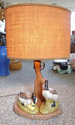 Sale Photo Thumbnail #45: Goose Hunting Figural Table Lamp