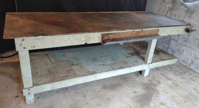 Sale Photo Thumbnail #219: Large Wooden Work Bench