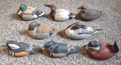 Sale Photo Thumbnail #350: 8 Danbury Mint Miniature Duck Figurines