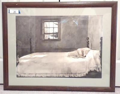 Sale Photo Thumbnail #56: Andrew Wyeth "Master Bedroom" Framed Art Print