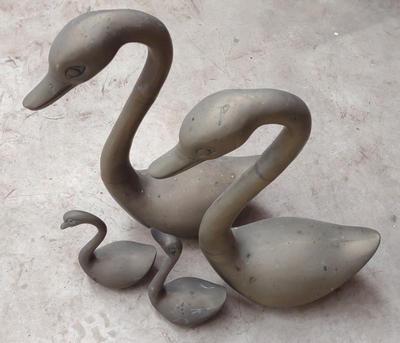 Sale Photo Thumbnail #134: 4 Brass Swan Figures