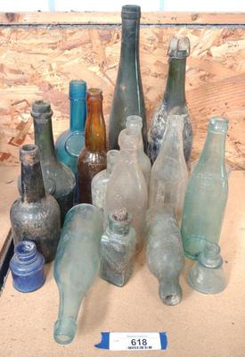 Sale Photo Thumbnail #622: Antique Glass Bottles (Incl. Soda Bottles)
