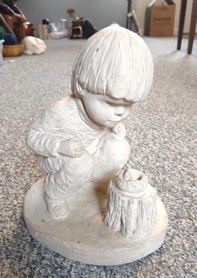 Sale Photo Thumbnail #411: Austin Prod. Bright Eyes Ceramic Boy Sculpture