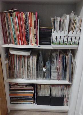 Sale Photo Thumbnail #444: Book Shelf w/ Sewing, Quilting & Craft Books - A