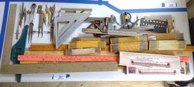 Sale Photo Thumbnail #211: Advertising Rulers, Measuring Tools & Squares