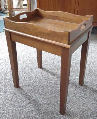 Sale Photo Thumbnail #464: Vintage Wood Butlers Tray Table
