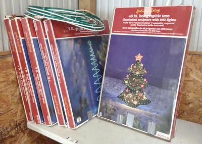 Sale Photo Thumbnail #643: 7 Outdoor Spiral Light Christmas Tree Decorations