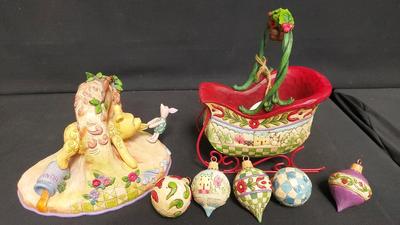 JIM SHORE CLASSIC POOH AND PIGLET "A FRIENDFUL THING TO DO" AND "SLEIGH BELLS RING"