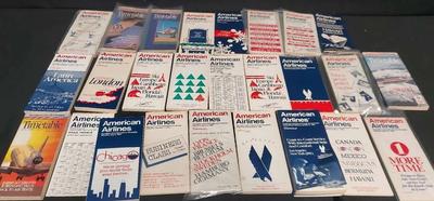 AMERICAN AIRLINE TIMETABLE FROM THE 1980s-1990s