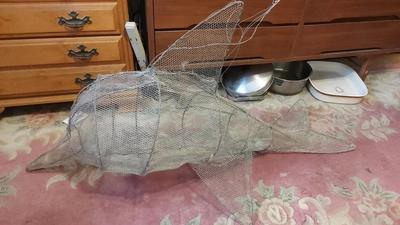 DOLPHIN MESH WIRED SCULPTURE