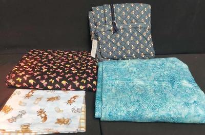 VERA BRADLEY LARGE TRAVEL DUFFEL AND COLORFUL BLANKETS