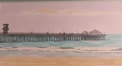 "SEAL BEACH PIER" COLORFUL NUMBERED PRINT