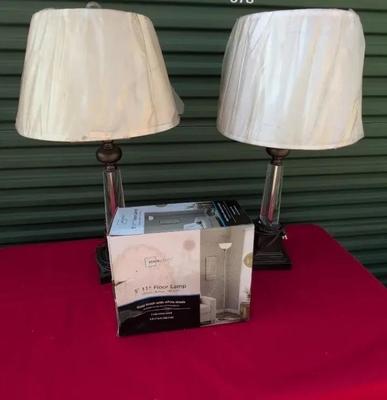 Matching Table Lamps & A Pole Lamp