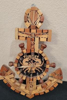 HANDCRAFTED WOODEN WALL CLOCK 