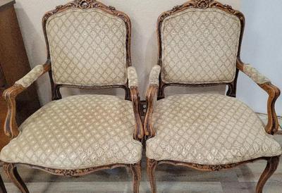 THREE WIDE ACCENT CHAIRS (ONLY TWO PICTURED)