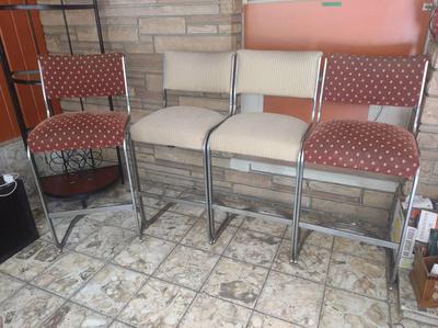 SET OF FOUR MODERN BAR STOOLS