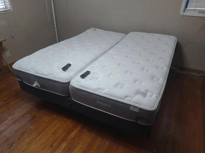 PAIR OF ADJUSTABLE TWIN LONG BEDS