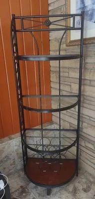 GLASS SHELF WITH BUILT-IN WINE STORAGE