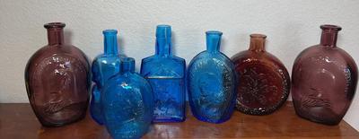 Wheaton Vintage Historical Colored Glass Bottles