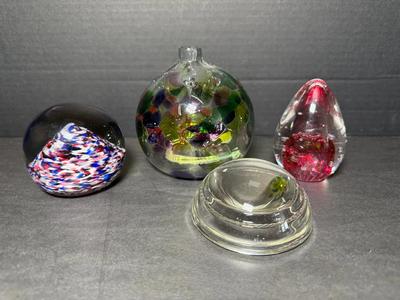 Tree Of Life Glass Orb, Mt. St Helen’s Ash Glass, Art Glass Paperweights & Glass Dome Magnifeo