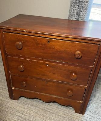Three Drawer Key Hole Chest