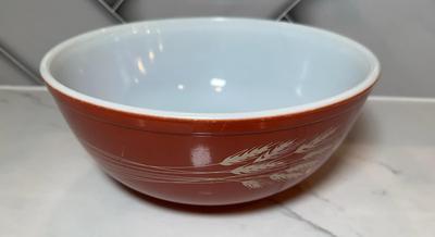 Pyrex Autumn Wheat Harvest Large Mixing Bowl