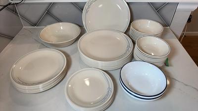 Corelle Blue Lily Dinnerware Set