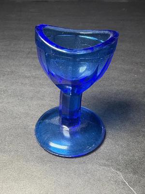 Vintage Blue Glass Eye Wash Cup