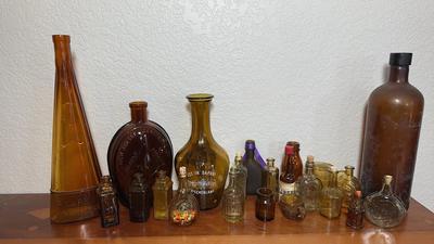 Amber Glass Bottles & Collectibles