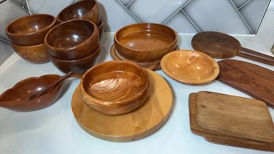 Wood Vintage Kitchen Serving Ware
