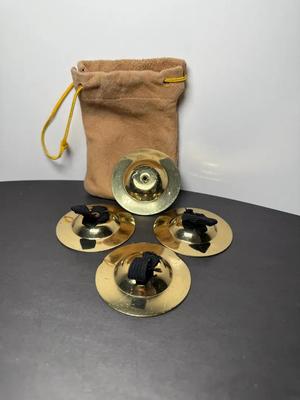Pair Of Vintage Brass Finger Cymbals