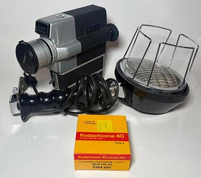 Sankyo CM300 Super 8 Cine Film Camera & Kenco Super 8 Movie Lite Model #875N